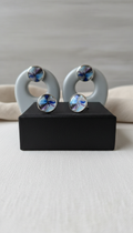 Jewel Orchid Circle Studs