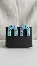 Icy Aqua Arc Earrings