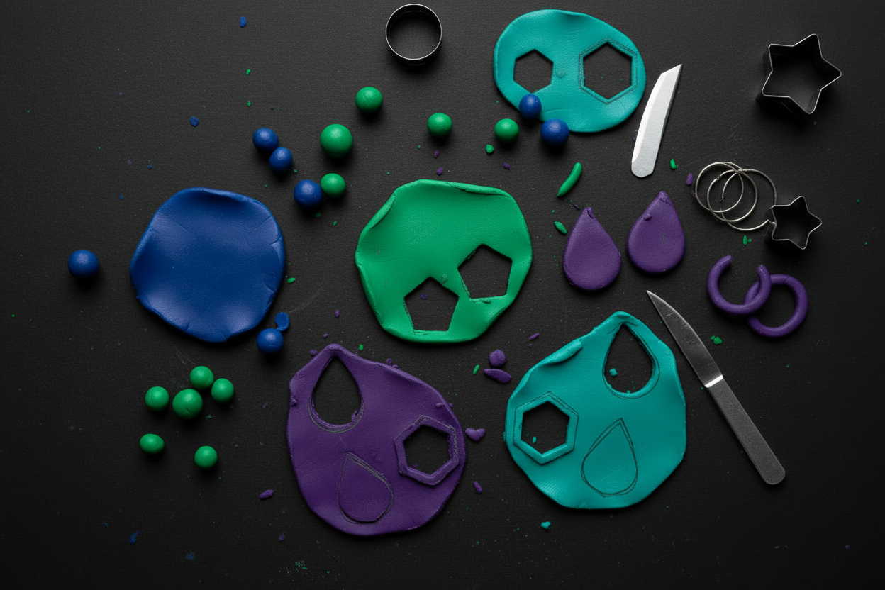 Professional polymer clay earring process